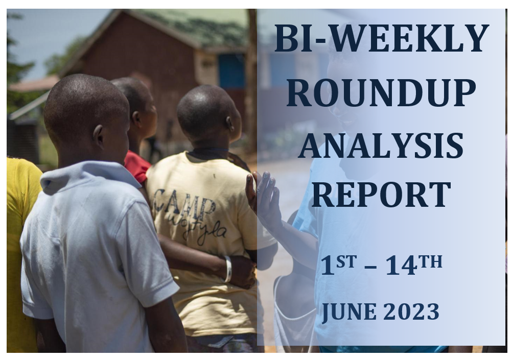 Bi-weekly Report 1st – 14th June 2023