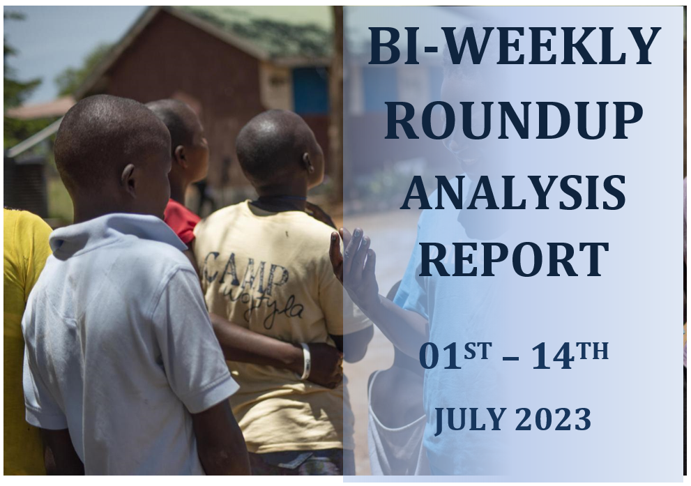 Bi-weekly Report 1st - 14th July 2023