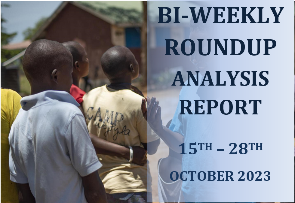 Bi-weekly Report 15th - 28th October 2023