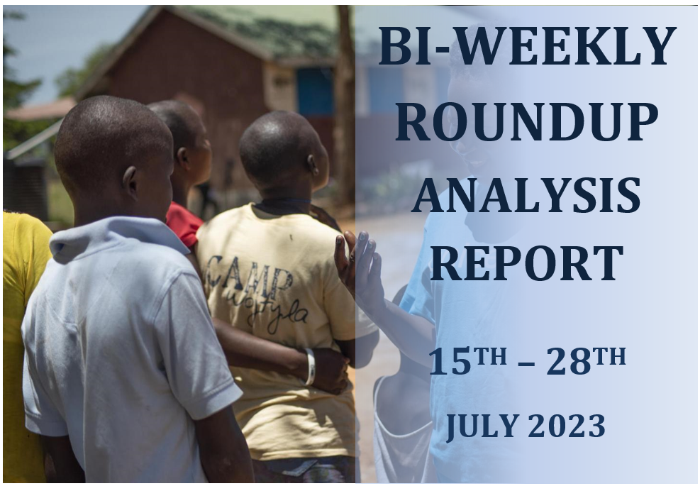 Bi-weekly Report 15th - 28th July 2023