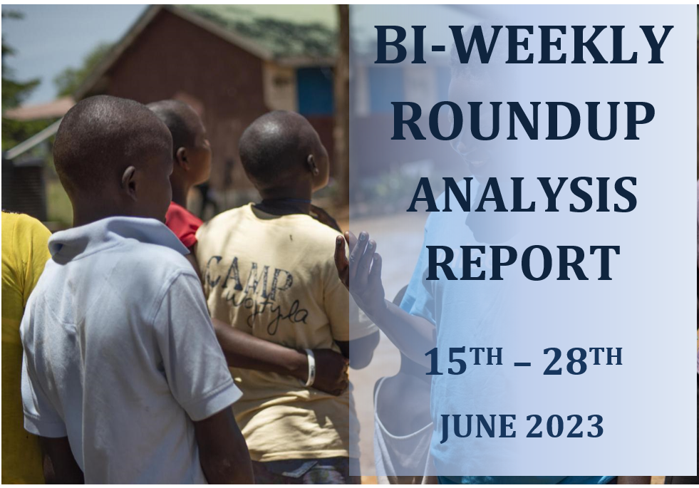 Bi-weekly Report 15th - 28th June 2023