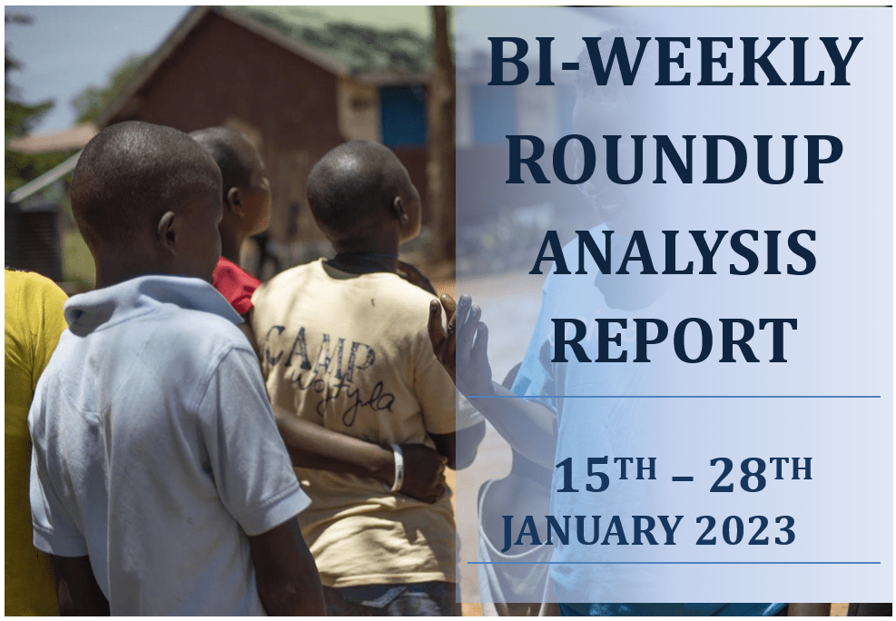 Bi-weekly Report 15th - 28th January 2023